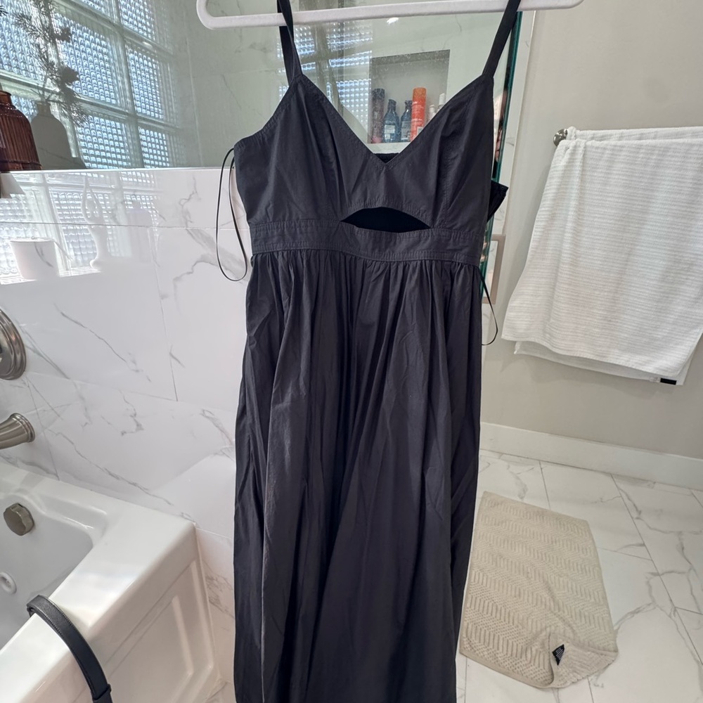 Banana Republic Black Smocked Dress
